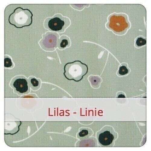 Borsa baguette riutilizzabile, 60 cm x 16 cm, tessuto di cotone, fantasia: lilla - Linie