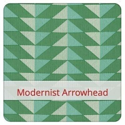 Borsa baguette riutilizzabile, 60 cm x 16 cm, tessuto di cotone, motivo: Modernist Arrowhead