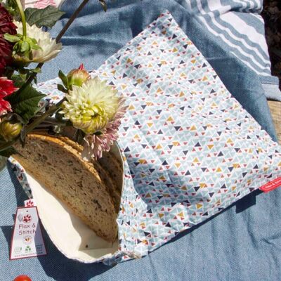 Borsa baguette riutilizzabile, 60 cm x 16 cm, tessuto di cotone, motivo: Modino