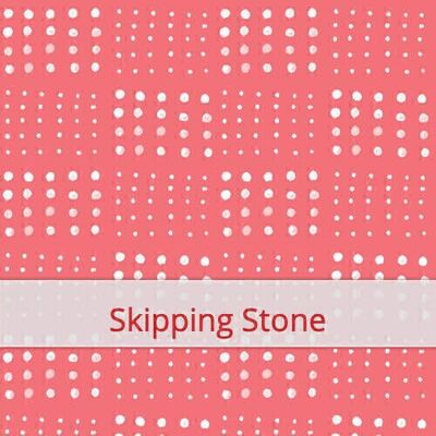 Reusable Baguette Bag, 60 cm x 16 cm, cotton fabric, pattern: Sky: Skipping Stone