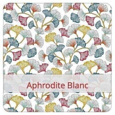 Sac à Baguette Duo réutilisable, 60 cm x 28 cm, tissu coton, motif: Aphrodite Blanc