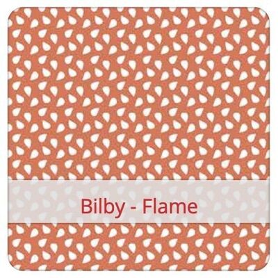 Sac à Baguette Duo réutilisable, 60 cm x 28 cm, tissu coton, motif: Bilby - Flame