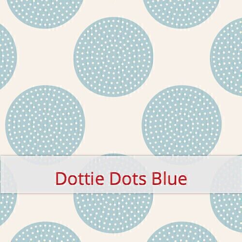 Sac à Baguette Duo réutilisable, 60 cm x 28 cm, tissu coton, motif: Dottie Dots Blue