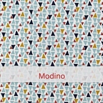 Reusable Duo Baguette Bag, 60 cm x 28 cm, cotton fabric, pattern: Modino