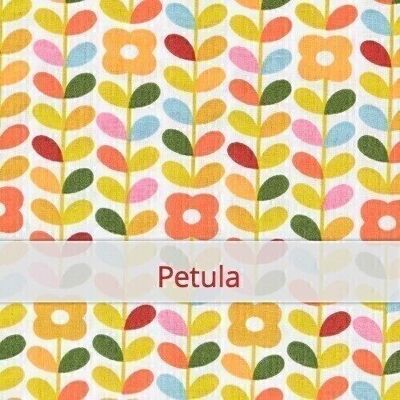 Borsa riutilizzabile Duo Baguette, 60 cm x 28 cm, tessuto di cotone, motivo: Petula