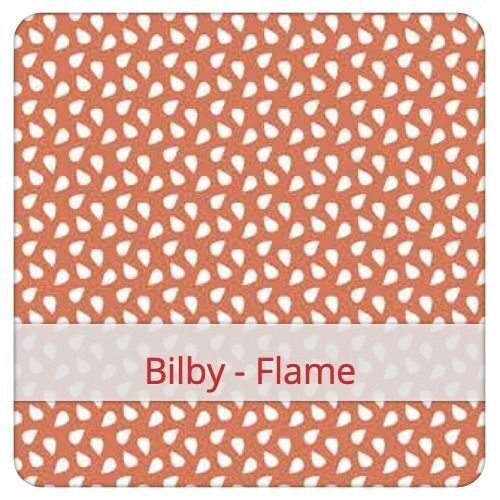 Sac à Pain réutilisable, 36 cm x 30 cm, tissu coton, motif: Bilby - Flame