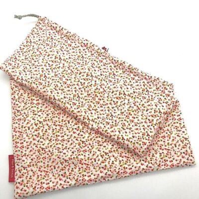 Sacchetto per il pane riutilizzabile, 36 cm x 30 cm, tessuto di cotone, motivo: Grapefruit Party Bag