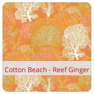 Sacchetto riutilizzabile per il pane, 36 cm x 30 cm, tessuto di cotone, motivo: Cotton Beach - Reef Ginger