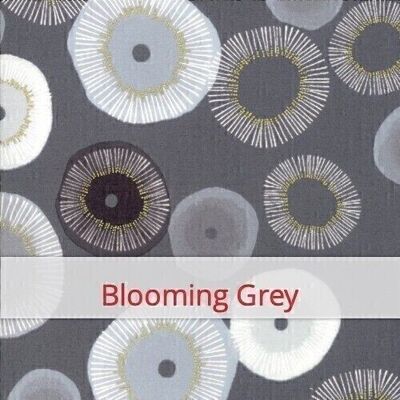 Sacchetto per il pane riutilizzabile, 36 cm x 30 cm, tessuto di cotone, motivo: Day in Paris: Blooming Grey