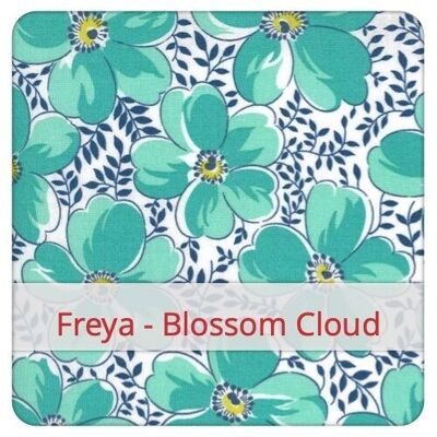 Sacchetto per il pane riutilizzabile, 36 cm x 30 cm, tessuto di cotone, motivo: Freya - Blossom Cloud