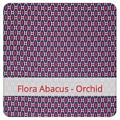 Sacchetto riutilizzabile per il pane, 36 cm x 30 cm, tessuto di cotone, motivo: Flora Abacus - Orchidea