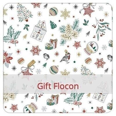 Sacchetto per il pane riutilizzabile, 36 cm x 30 cm, tessuto di cotone, motivo: Gift Flake