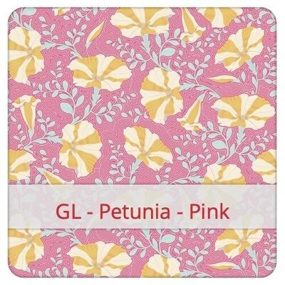 Sac à Pain réutilisable, 36 cm x 30 cm, tissu coton, motif: GL - Petunia - Pink