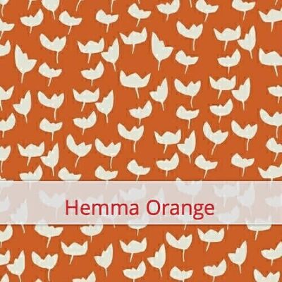 Sac à Pain réutilisable, 36 cm x 30 cm, tissu coton, motif: Hemma Orange