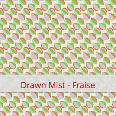 Reusable Bread Bag, 36 cm x 30 cm, cotton fabric, pattern: Joy: Drawn Mist Strawberry