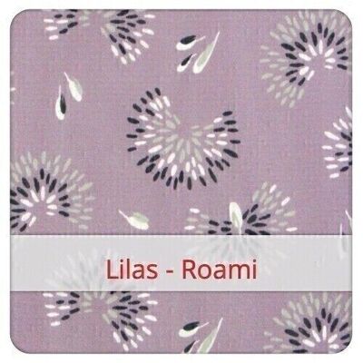 Sacchetto per il pane riutilizzabile, 36 cm x 30 cm, tessuto di cotone, fantasia: Lilla - Roami