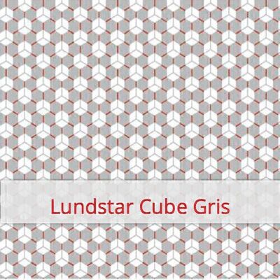 Sacchetto per il pane riutilizzabile, 36 cm x 30 cm, tessuto di cotone, motivo: Lundstar Cube Grey