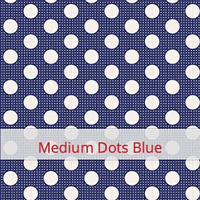 Sacchetto riutilizzabile per il pane, 36 cm x 30 cm, tessuto di cotone, motivo: Medium Dots Blue
