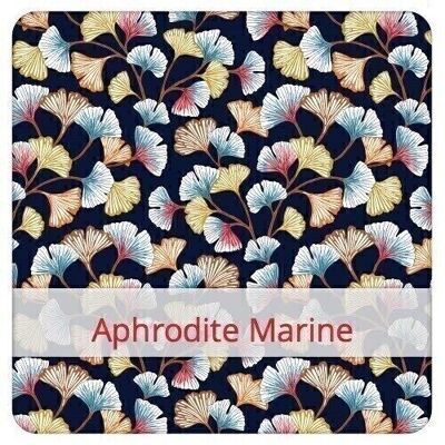 Grande sacchetto per il pane riutilizzabile, 45 cm x 35 cm, tessuto di cotone, motivo: Afrodite Marine