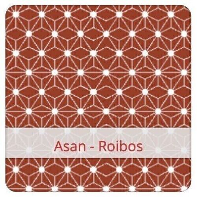 Large reusable bread bag, 45 cm x 35 cm, cotton fabric, pattern: Asan - Roibos