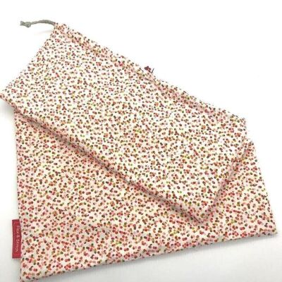 Grande sacchetto per il pane riutilizzabile, 45 cm x 35 cm, tessuto di cotone, motivo: Grapefruit Party Bag