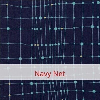 Grande sacchetto riutilizzabile per il pane, 45 cm x 35 cm, tessuto di cotone, motivo: Day in Paris: Navy Net