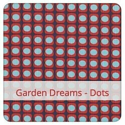 Sac à Pain Grand réutilisable, 45 cm x 35 cm, tissu coton, motif: Garden Dreams - Dots