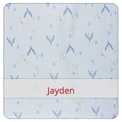 Large reusable bread bag, 45 cm x 35 cm, cotton fabric, pattern: Jayden