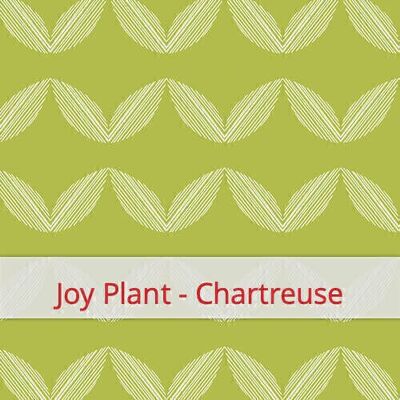 Grande sacchetto riutilizzabile per il pane, 45 cm x 35 cm, tessuto di cotone, motivo: Joy Plant - Chartreuse