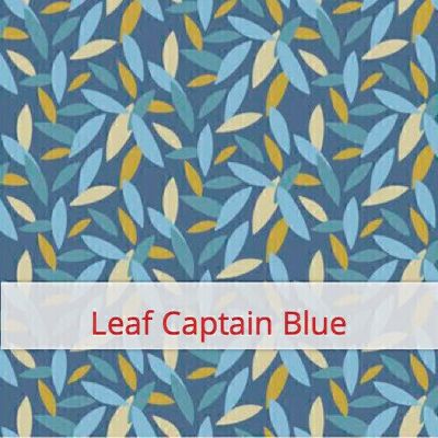 Grande sacchetto riutilizzabile per il pane, 45 cm x 35 cm, tessuto di cotone, motivo: Leaf Captain Blue