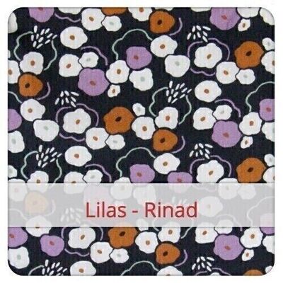 Grande sacchetto riutilizzabile per il pane, 45 cm x 35 cm, tessuto di cotone, fantasia: Lilla - Rinad