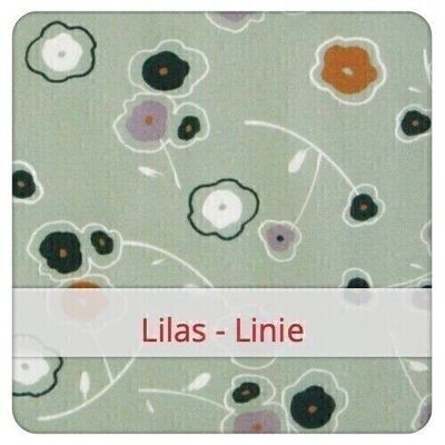 Sac à Pain Grand réutilisable, 45 cm x 35 cm, tissu coton, motif: Lilas - Linie