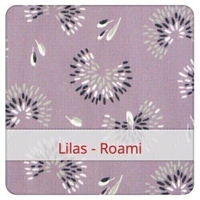 Sac à Pain Grand réutilisable, 45 cm x 35 cm, tissu coton, motif: Lilas - Roami