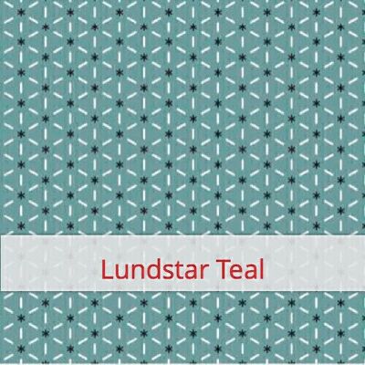 Grande sacchetto riutilizzabile per il pane, 45 cm x 35 cm, tessuto di cotone, motivo: Lundstar Teal