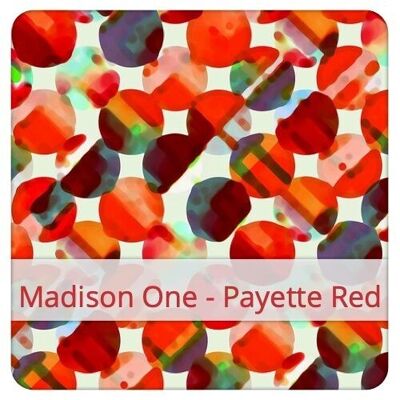 Grande sacchetto riutilizzabile per il pane, 45 cm x 35 cm, tessuto di cotone, motivo: Madison One - Payette Red