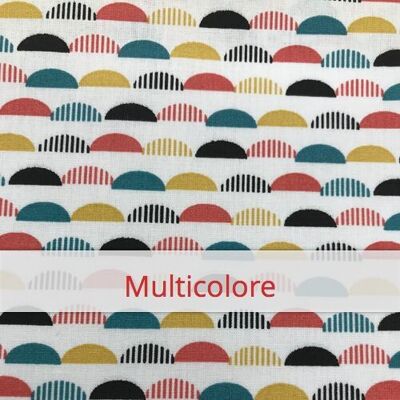 Large reusable bread bag, 45 cm x 35 cm, cotton fabric, pattern: Multicolor