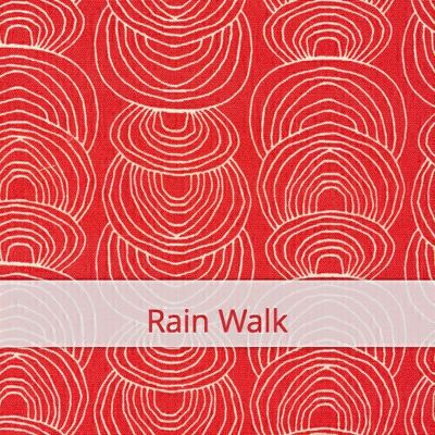 Large reusable bread bag, 45 cm x 35 cm, cotton fabric, pattern: Rain Walk