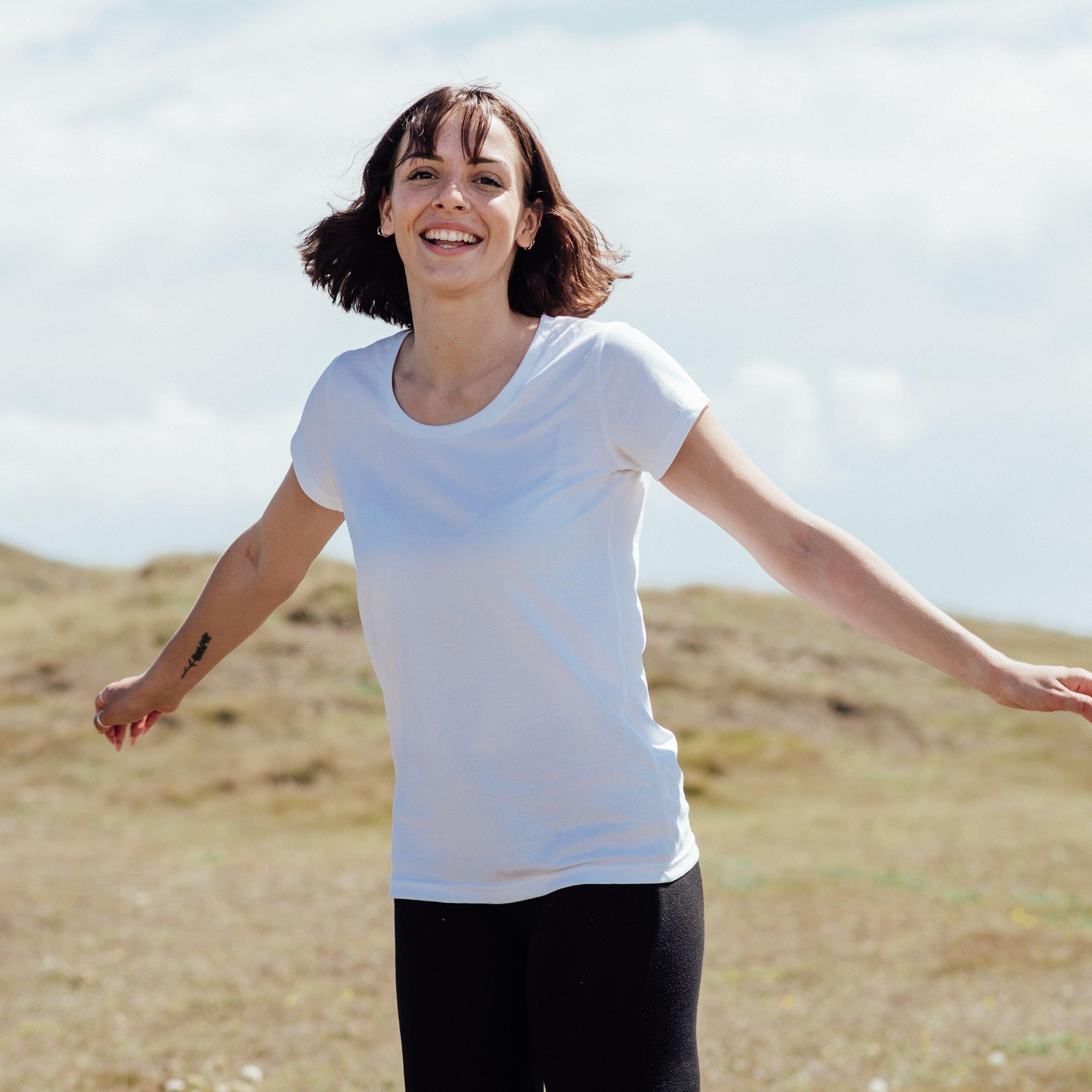 Maglietta a scollo tondo da donna