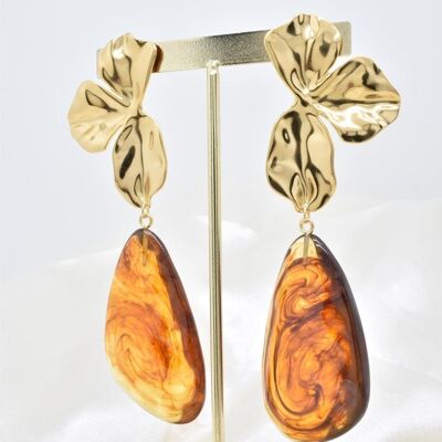 Pendientes de acero inoxidable -BO100346OR-MA