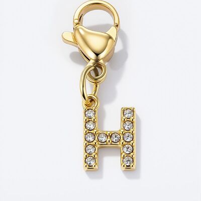 Ciondolo con strass in acciaio inossidabile CHARM-H