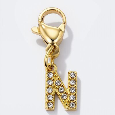 Charm de acero inoxidable con diamantes de imitación CHARM-N