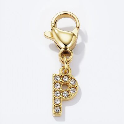 Ciondolo con strass in acciaio inossidabile CHARM-P