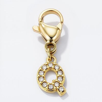 Ciondolo con strass in acciaio inossidabile CHARM-Q