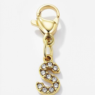 Ciondolo con strass in acciaio inossidabile CHARM-S