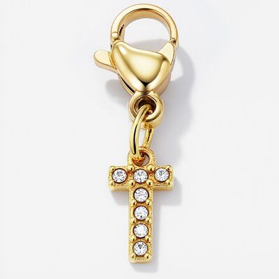 Charm breloque strassé en acier inoxydable CHARM-T