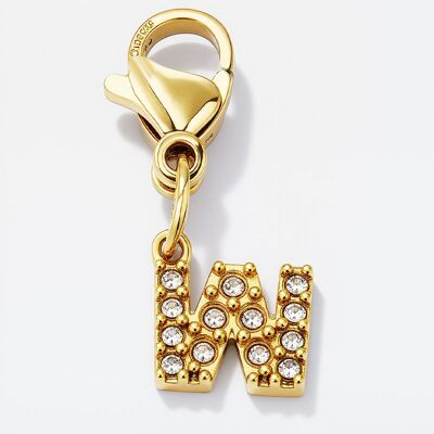 Charm CHARM-W in acciaio inossidabile con strass