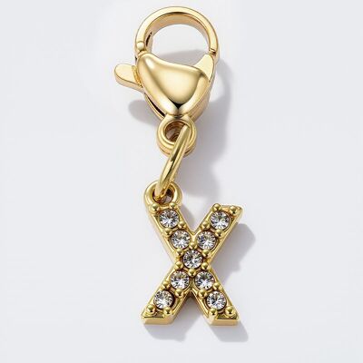 Ciondolo con strass in acciaio inossidabile CHARM-X