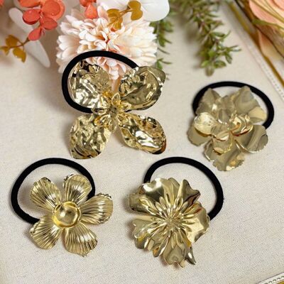 Set di 4 elastici per capelli con metallo ST67