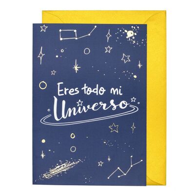 Greeting Card - You Are My Entire Universe