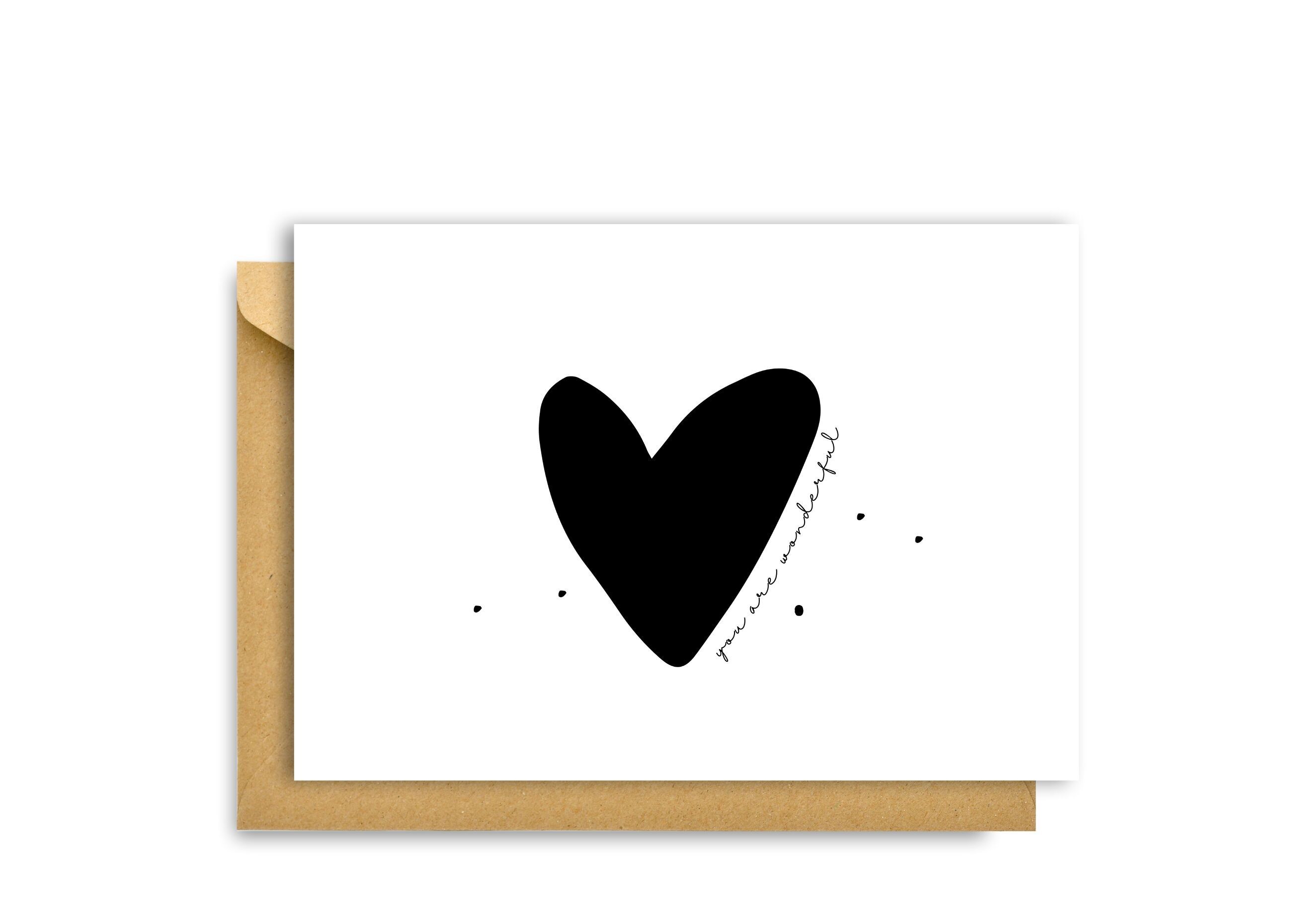 SEI MERAVIGLIOSO, GRANDE CUORE, Biglietto d'auguri Hygge Cards C6 - Semplicità e intimità scandinave per gli amanti del minimalismo, della natura e dei piaceri semplici